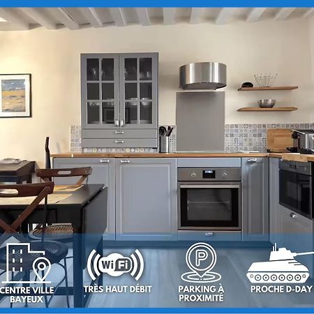 Les Remparts Apt Spacieux 1 Er Etage Renove Joliment Decore Bien Equipe Plein Centre Bayeux Proche Plages Du Debarquement Parking Gratuit A Proximite المظهر الخارجي الصورة