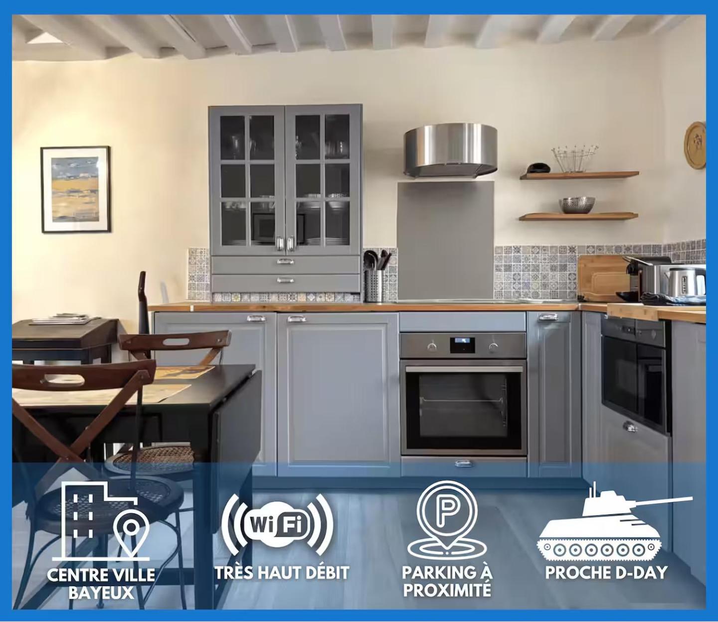 Les Remparts Apt Spacieux 1 Er Etage Renove Joliment Decore Bien Equipe Plein Centre Bayeux Proche Plages Du Debarquement Parking Gratuit A Proximite المظهر الخارجي الصورة